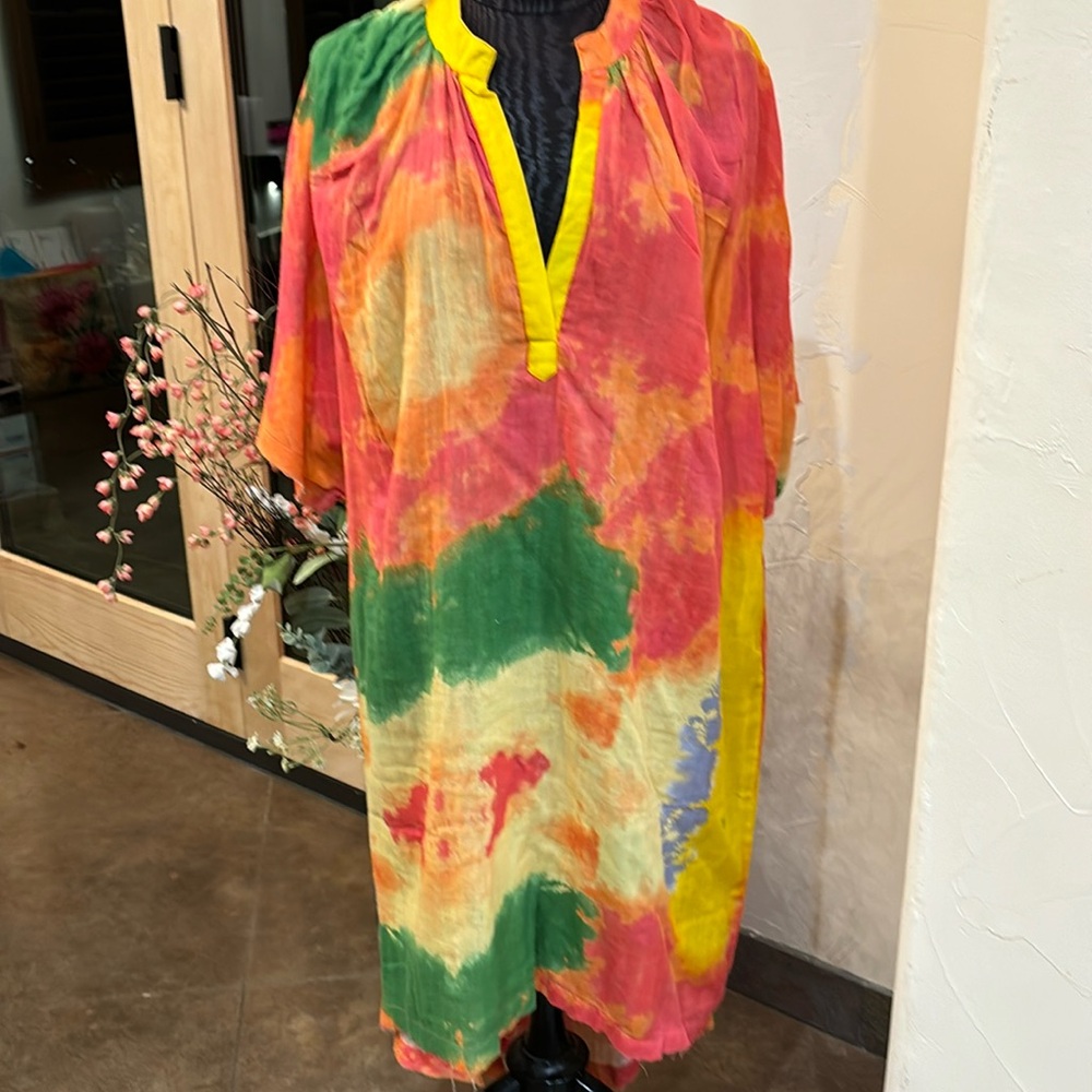 Hi/low swimsuit cover or lounge dress